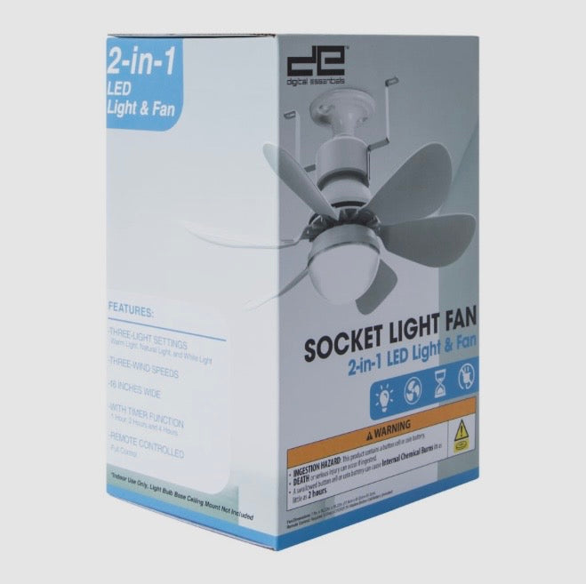 LED Socket Fan