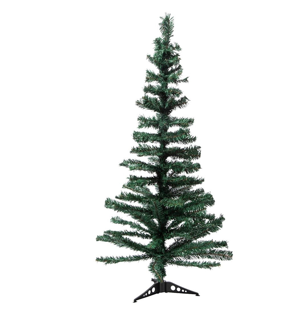 Green Artificial Christmas Tree, 4 Feet Tall, with Stand, Holiday Decoration