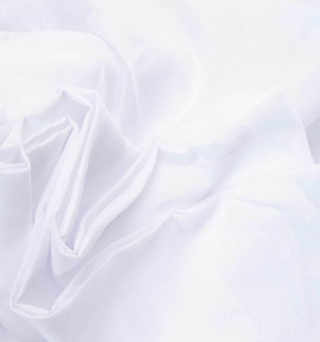 Super Soft Breathable Queen Sheet Set, White Polyester, 4 Piece with Flat Sheet, Fitted Sheet, 2 Pillowcases