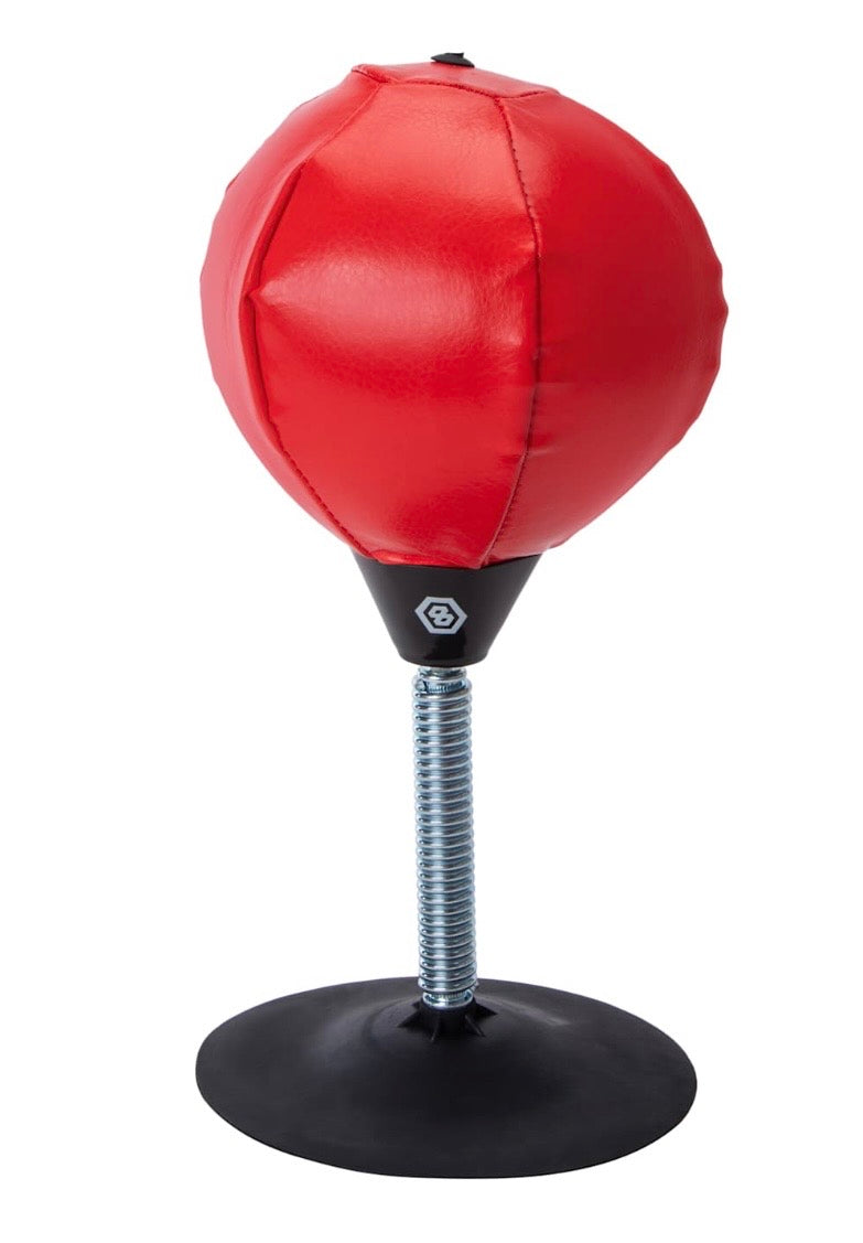 Desktop Punching Bag, Inflatable Speed Ball with Spring Stand, Red
