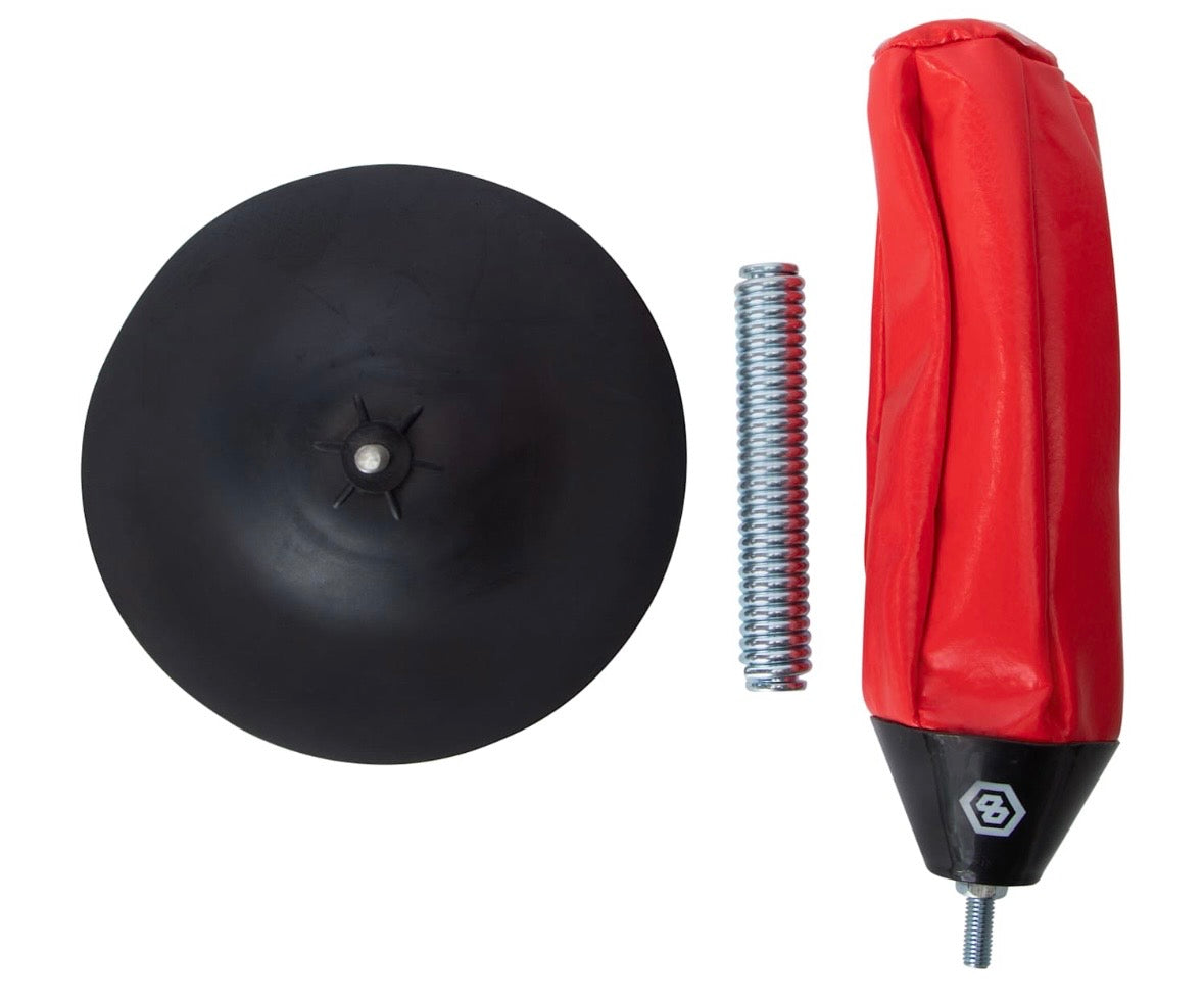 Desktop Punching Bag, Inflatable Speed Ball with Spring Stand, Red