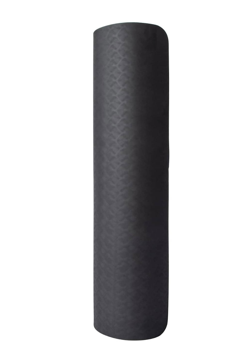 Premium Black Yoga Mat, Non-Slip Textured Surface, Extra Thick Exercise Mat for Fitness, Pilates, Workout