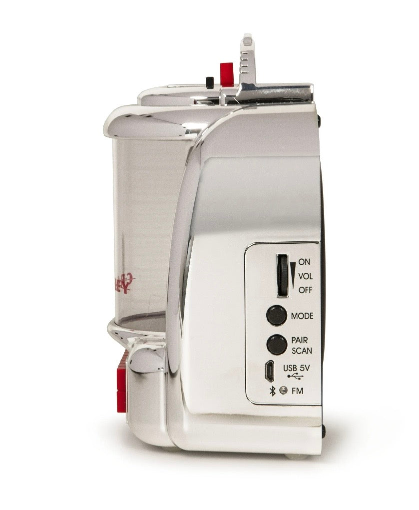 Classic Chrome Diner-Style Jukebox , Bluetooth Wireless Speaker with Song Selection Display, Keypad Interface, Nostalgic speaker