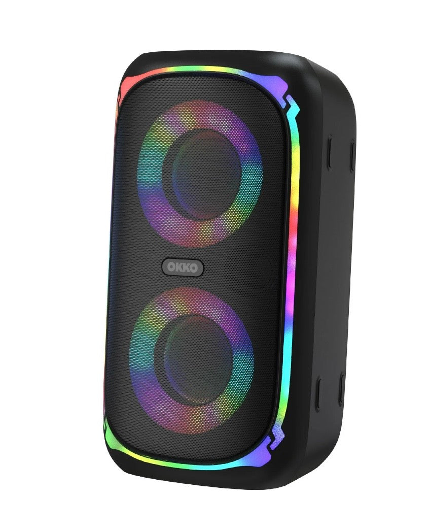 Portable Speaker with RGB Lighting and Bluetooth Connectivity for Outdoor
