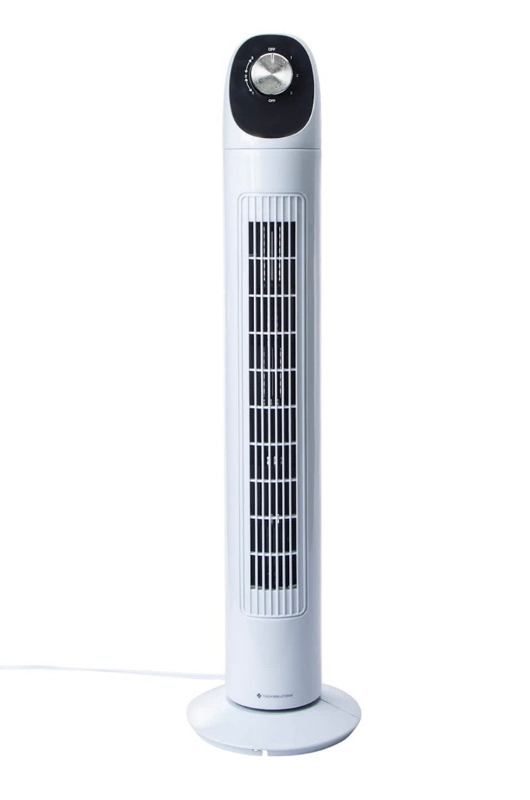 Oscillating Tower Fan, 36-Inch Slim Portable Electric Standing Fan with Adjustable Speed Control, White