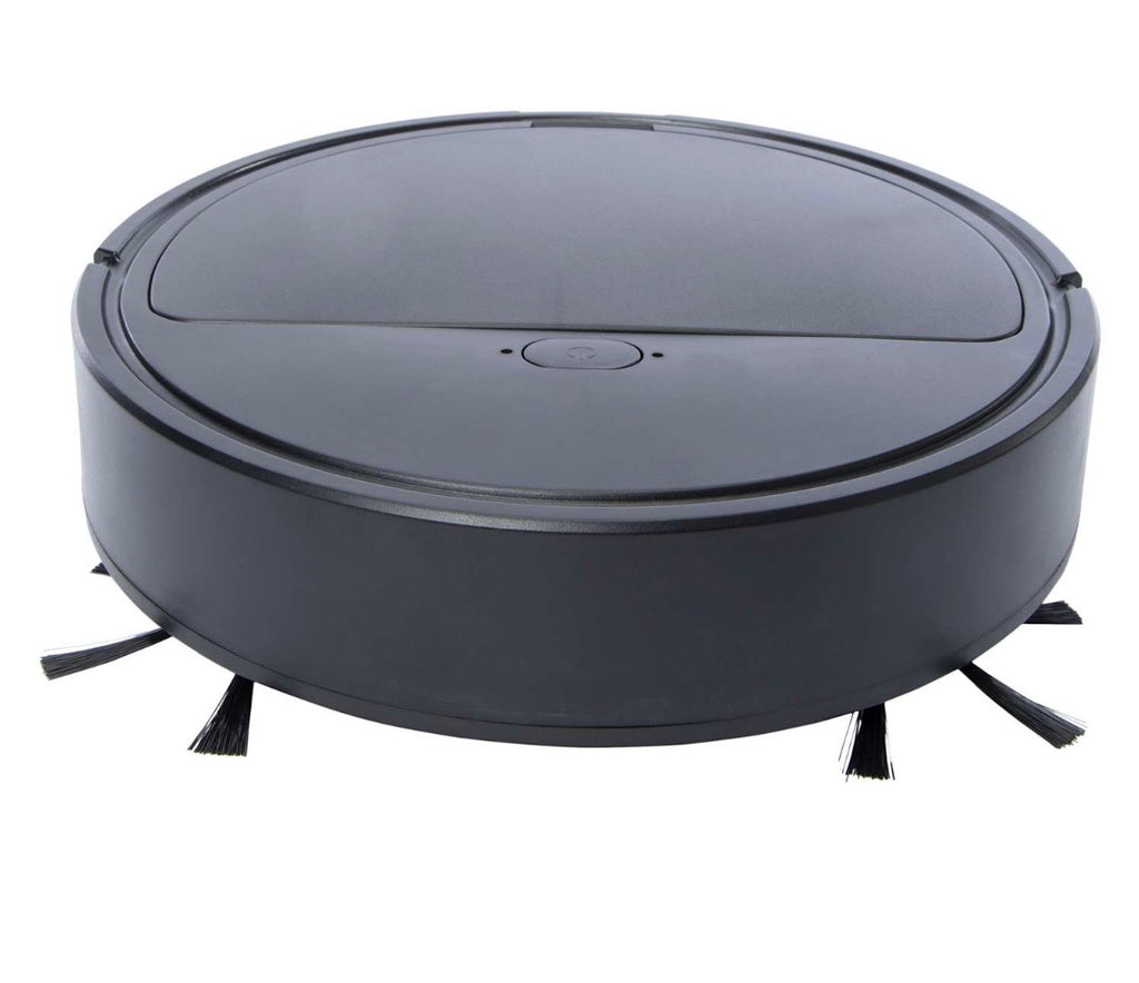 GC Smart Automatic Robot Vacuum Cleaner, USB Rechargeable Floor Sweeper with Direction Change Technology, One-Click Start, Black