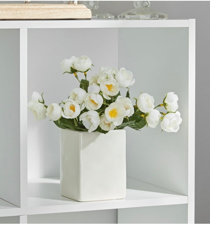 White 6-Cube Storage Organizer - Modern Design for Living Rooms & Bedrooms - Sturdy Construction & Easy Access - Versatile Storage Solution
