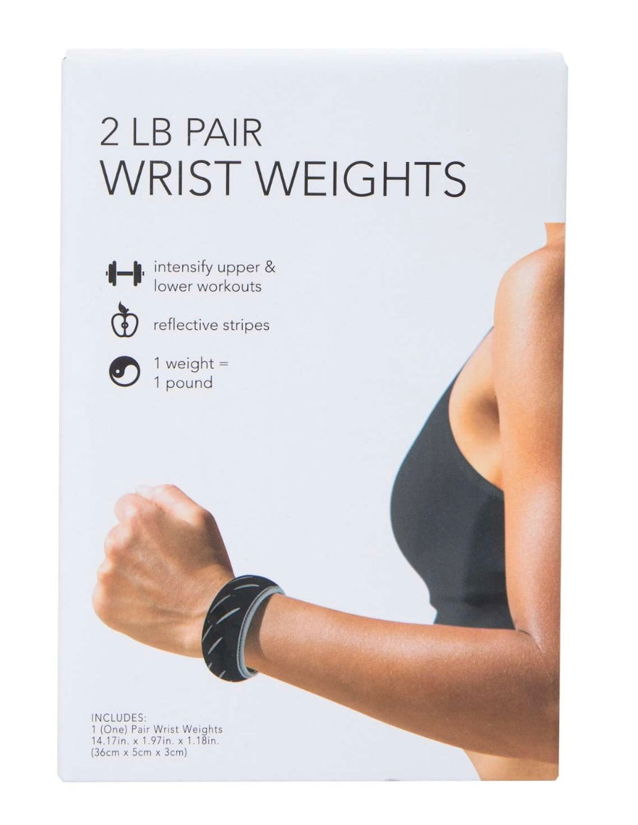 Wrist Weights for Fitness and Exercise - Black with Gray Trim - Comfortable and Durable - Ideal for Weightlifting and Cross Training