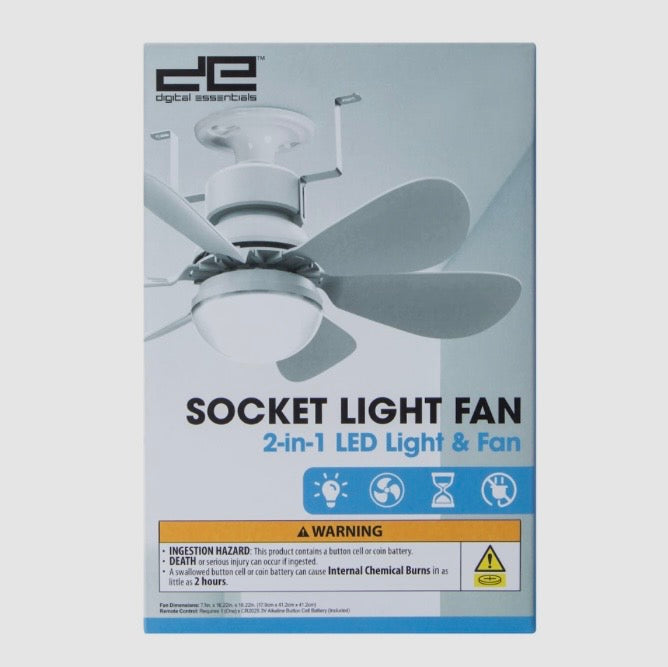 LED Socket Fan