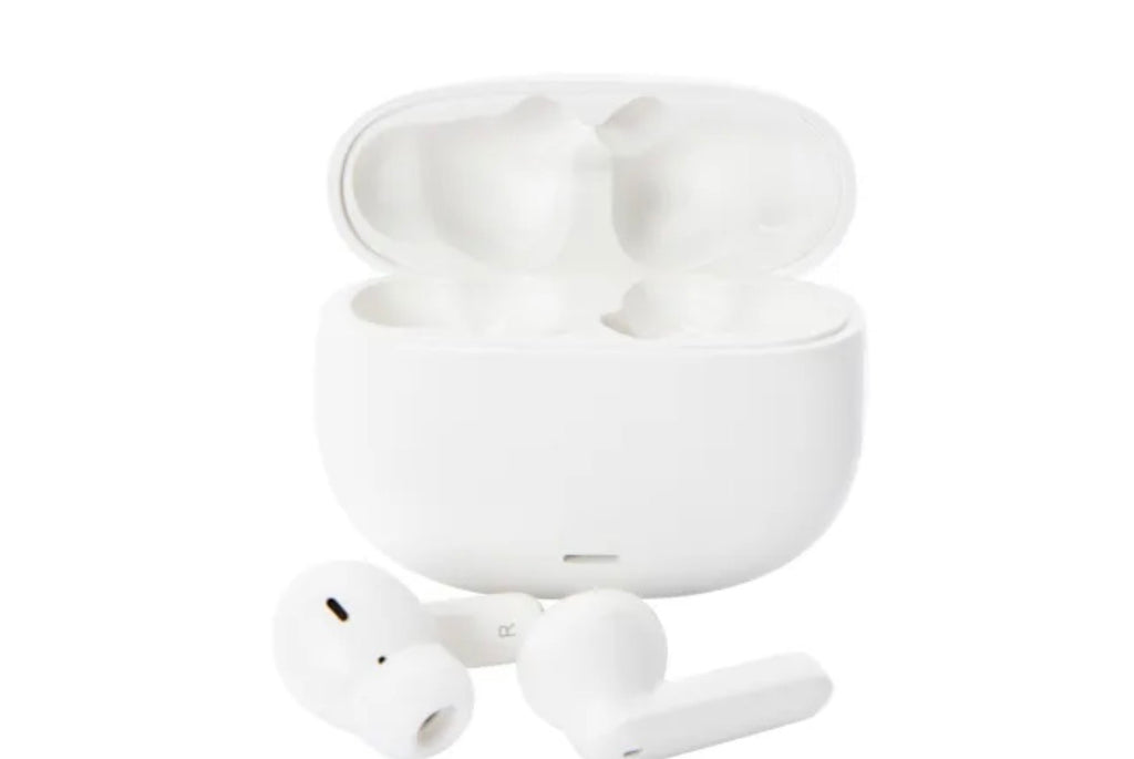 True Wireless Earbuds with Active Noise Cancelling, Smart Charging Case, White