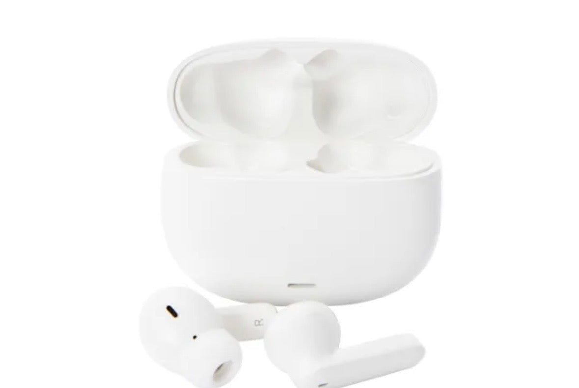 True Wireless Earbuds with Active Noise Cancelling, Smart Charging Case, White