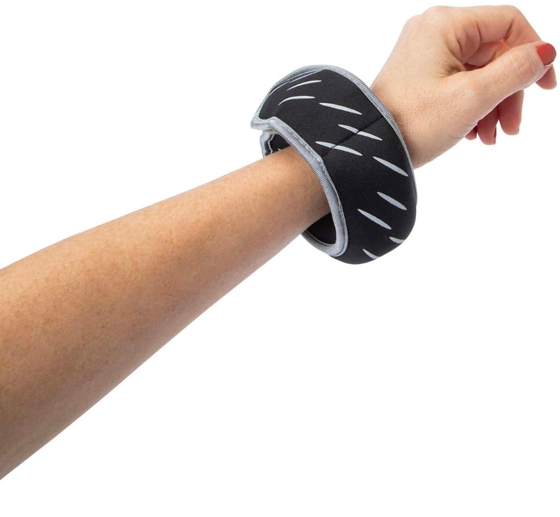 Wrist Weights for Fitness and Exercise - Black with Gray Trim - Comfortable and Durable - Ideal for Weightlifting and Cross Training
