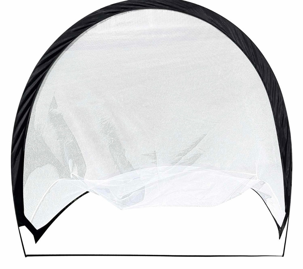 Flare 5ft Practice Golf Net with Ground Stakes, Quick Setup, Black and White, Indoor Outdoor Training, 5x5 Feet