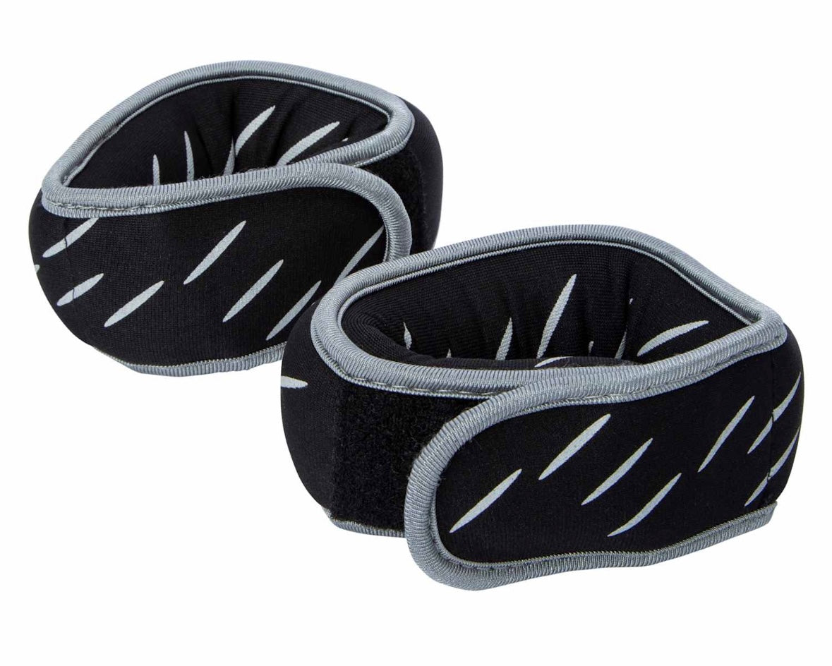 Wrist Weights for Fitness and Exercise - Black with Gray Trim - Comfortable and Durable - Ideal for Weightlifting and Cross Training