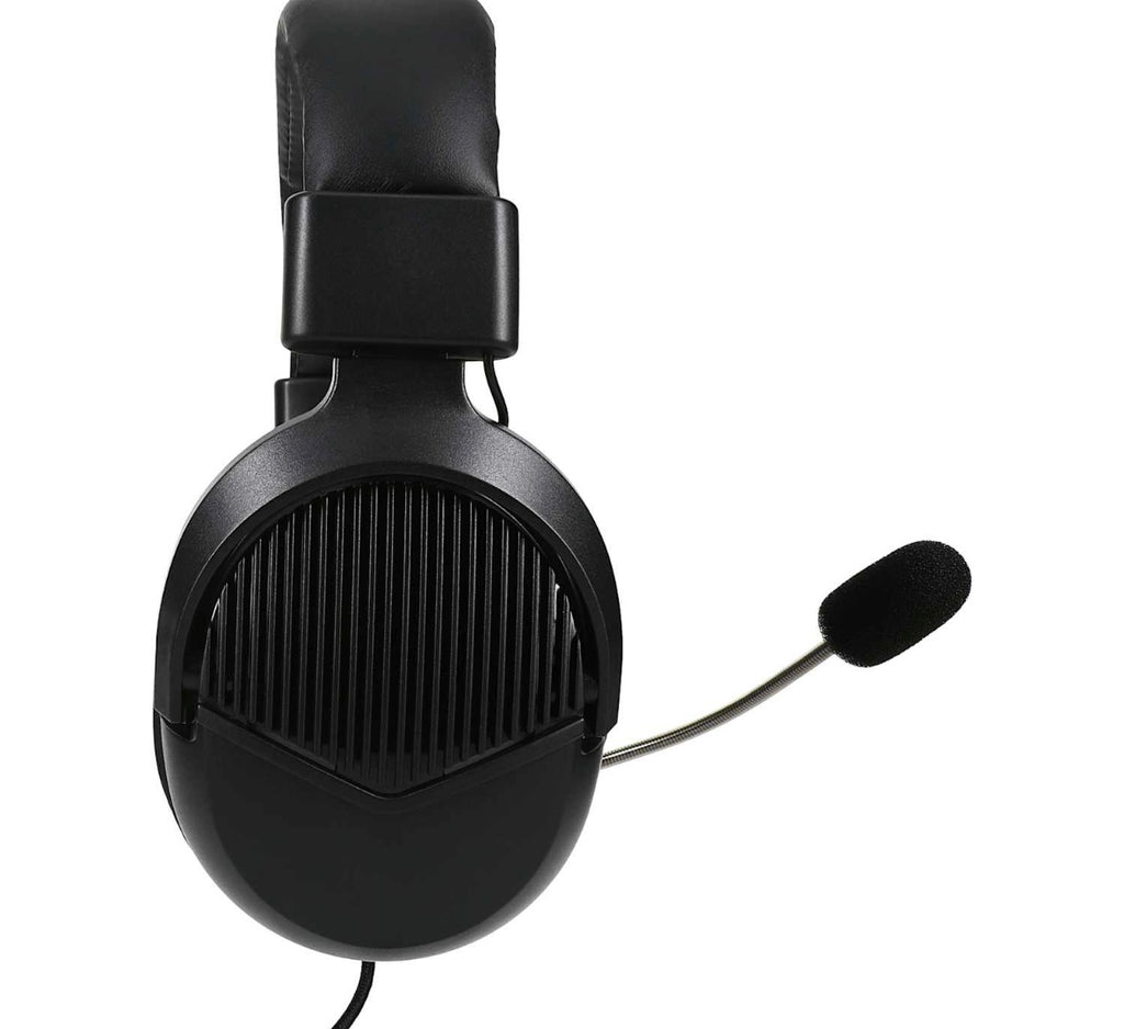 LED Gaming Headset with Detachable Microphone, Wired USB Connection, Black