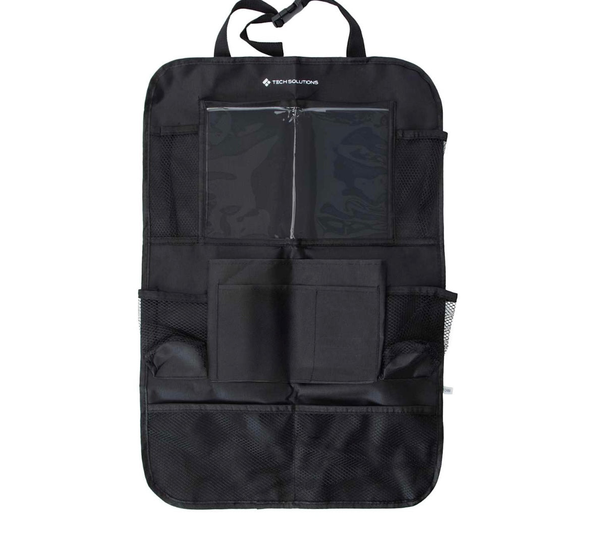 Clutter Free Car Back Seat Organizer, 24 x 16.5 inches, Black, Multi-Pocket Storage for Kids Books, Tablets, Toys