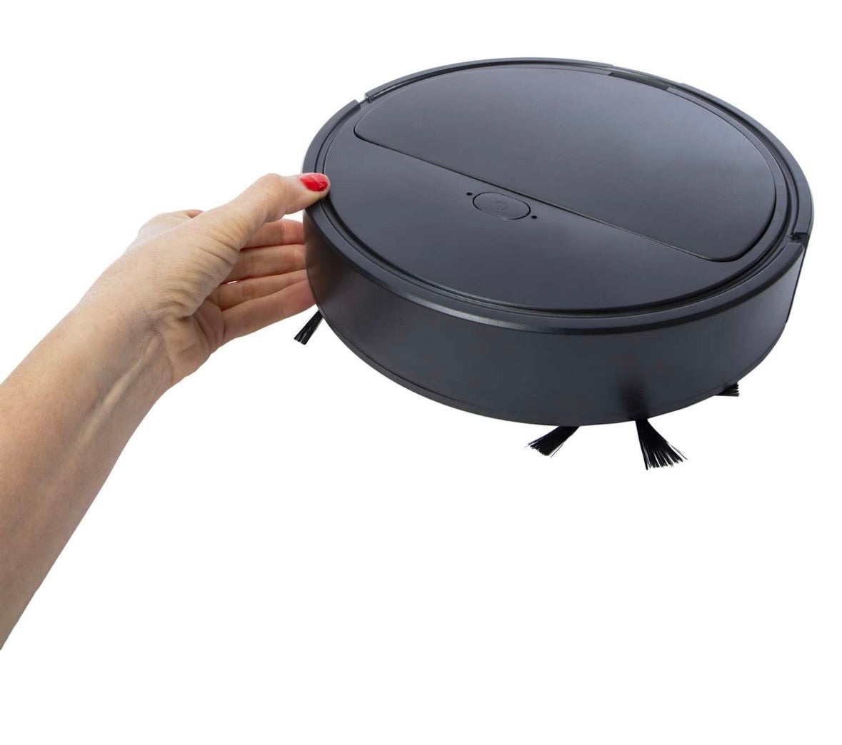 GC Smart Automatic Robot Vacuum Cleaner, USB Rechargeable Floor Sweeper with Direction Change Technology, One-Click Start, Black