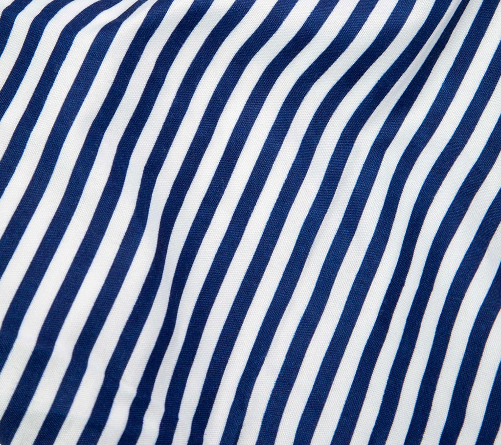 Super Soft Queen Sheet Set, Navy Blue and White Striped, 4 Piece with Pillowcases, Breathable Bedding