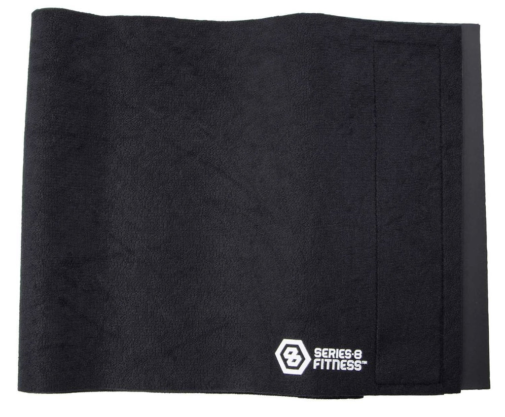 Waist Trimmer Belt, Black, Neoprene, Fits Up to 42 Inch Waist, Workout Support Band for Exercise