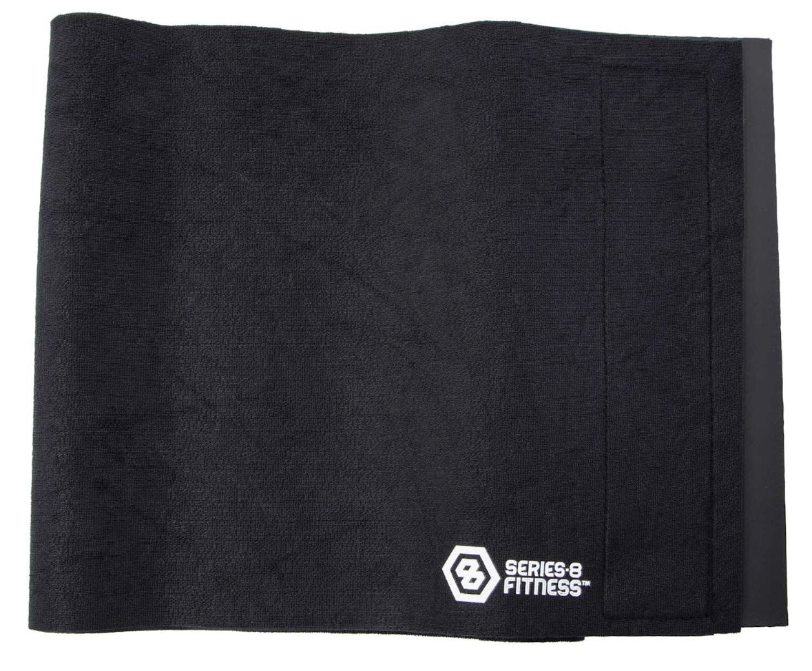 Waist Trimmer Belt, Black, Neoprene, Fits Up to 42 Inch Waist, Workout Support Band for Exercise